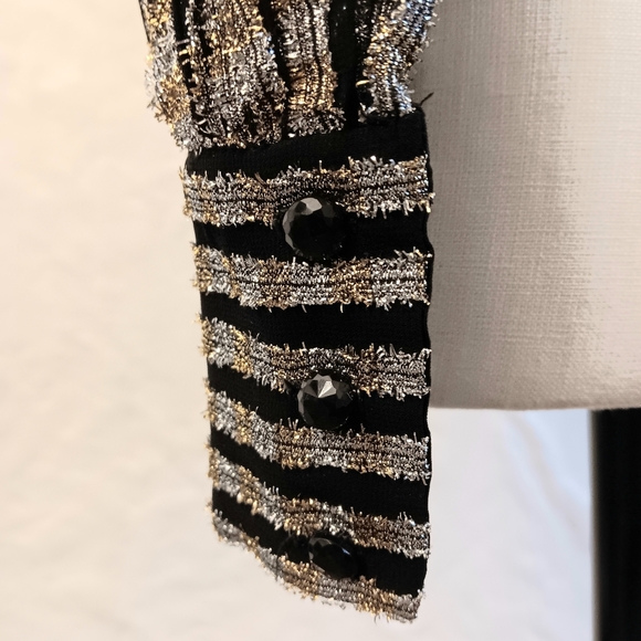 Wow! Vintage 80s sheer metallic sparle Victorian style shirt. Small Rimini - Picture 10 of 16